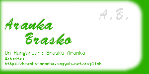 aranka brasko business card